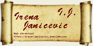 Irena Janićević vizit kartica